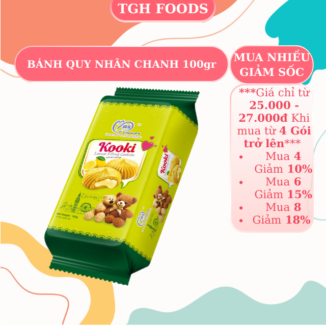 Bánh Quy Nhân Chanh 100g | Mas Kooki | Bánh Ăn Vặt Thơm Ngon | Nhập ...