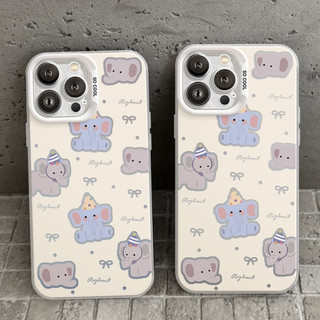 Ốp Lưng iPhone Voi Con IMD Cứng Trắng, Chống Sốc, Bảo Vệ Camera - iP 6/7/8/Plus/X/XS/XR/11/12/13/14/15/16/17/Pro/Max/Air