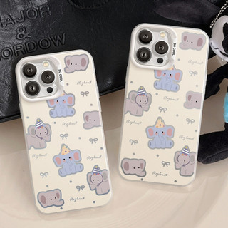 Ốp Lưng iPhone Voi Con IMD Cứng Trắng, Chống Sốc, Bảo Vệ Camera - iP 6/7/8/Plus/X/XS/XR/11/12/13/14/15/16/17/Pro/Max/Air