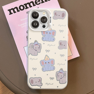 Ốp Lưng iPhone Voi Con IMD Cứng Trắng, Chống Sốc, Bảo Vệ Camera - iP 6/7/8/Plus/X/XS/XR/11/12/13/14/15/16/17/Pro/Max/Air