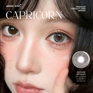 Lens xám 0-8 độ Capricorn thương hiệu N'Rosa cho mắt thở cao cấp Angel Eyes phân phối, kính giãn tròng xám có viền