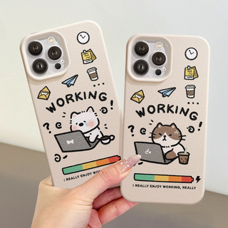 Ốp Lưng iPhone TPU Hoạ Tiết Da Mềm Working Chống Sốc, Chống Bẩn Cao Cấp - iP X/XS/11/12/13/14/15/16/17/Plus/Pro/Max/Air