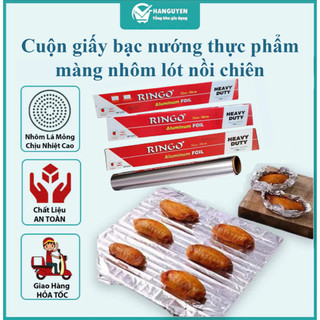 Giấy Bạc Nướng Thức Ăn, Màng Nhôm Nướng Thịt, Giấy Bạc Lót Nồi Chiên Không Dầu, Lò Nướng 30cm, 45cm