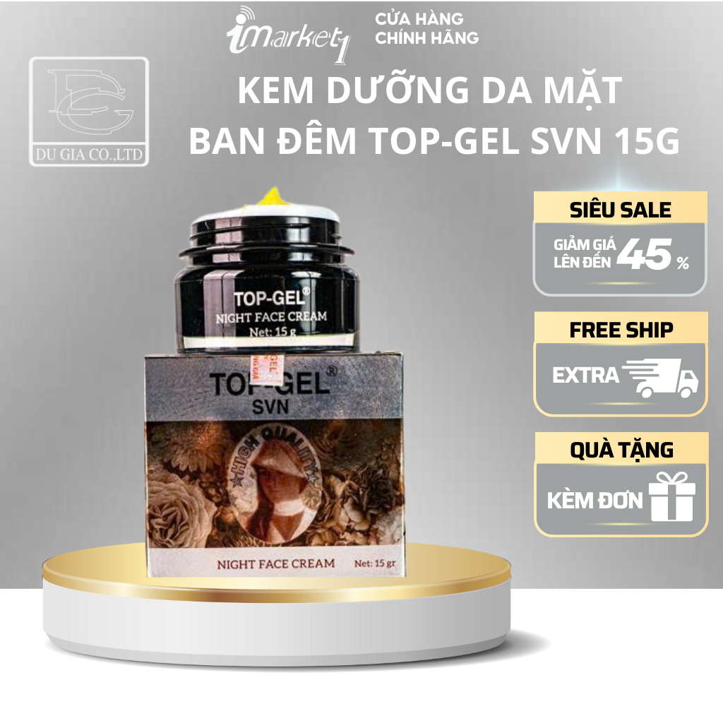 Kem Đêm Chiết Xuất Tự Nhiên TOP-GEL SVN – Ngủ Ngon, Da Vẫn Được Dưỡng