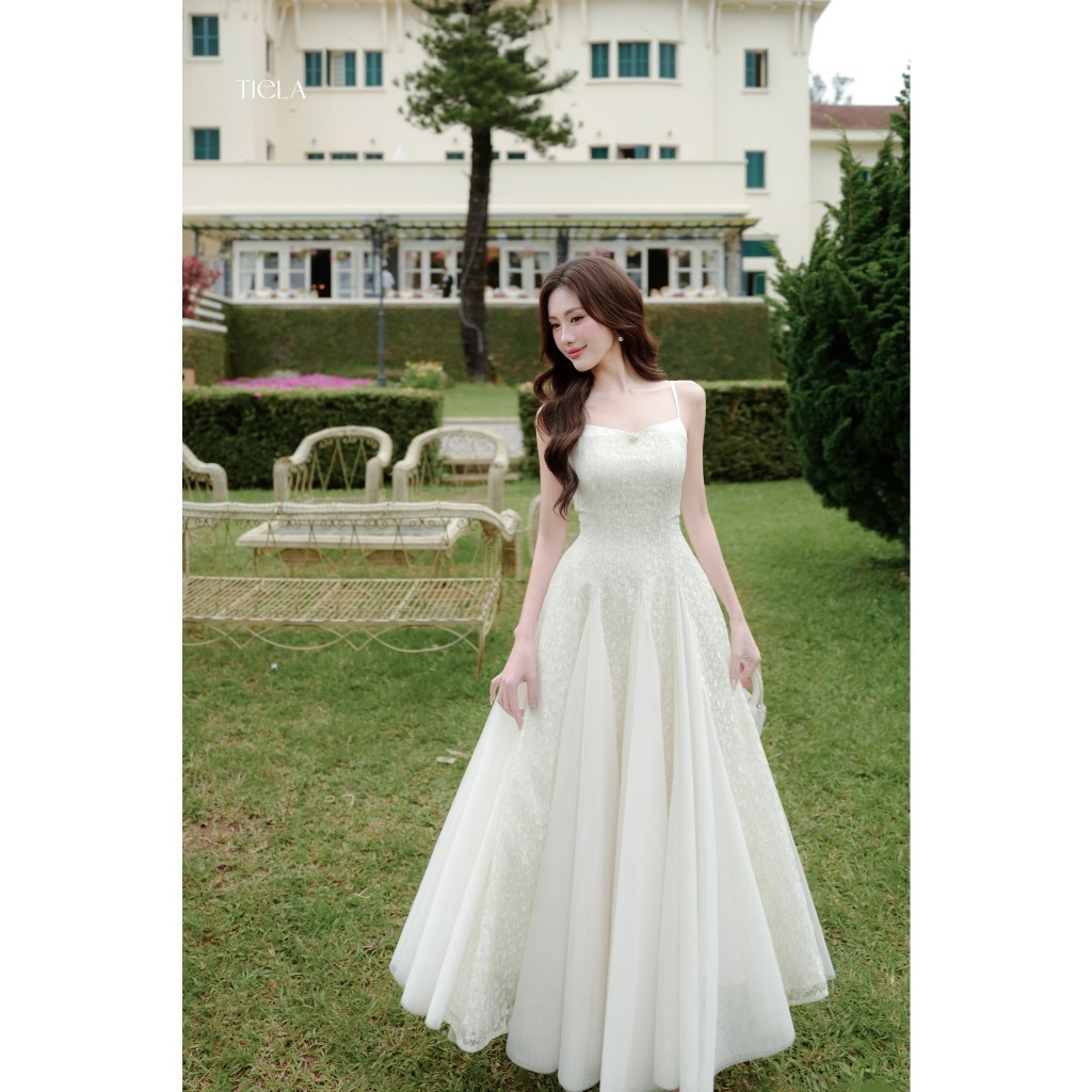 Đầm váy trắng ren lưới-Amara Dress