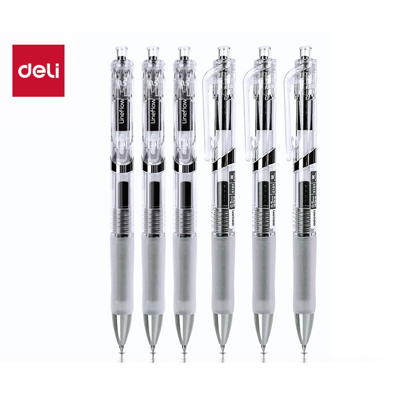 Bút Gel Deli S101 Mực đen 0.5mm Viết sổ, calligraphy, chép kinh Dùng cho học sinh, văn phòng