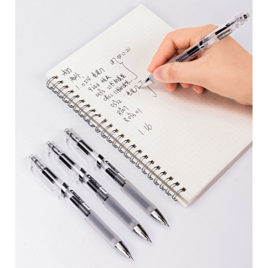 Bút Gel Deli S101 Mực đen 0.5mm Viết sổ, calligraphy, chép kinh Dùng cho học sinh, văn phòng