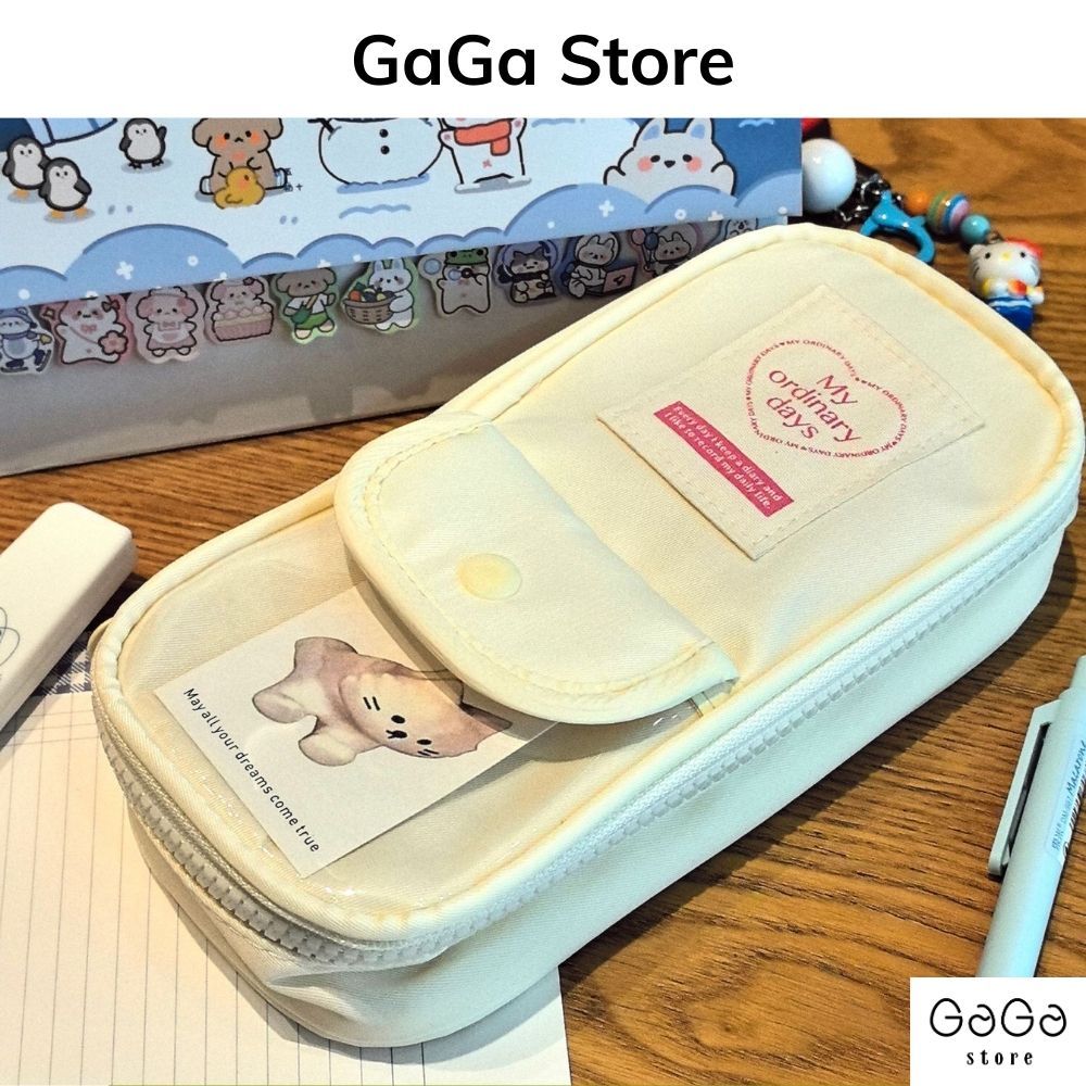 Túi đựng bút , bóp viết dung tích lớn Ulzzang cho học sinh để vừa máy tính cầm tay PKV075 gagastore