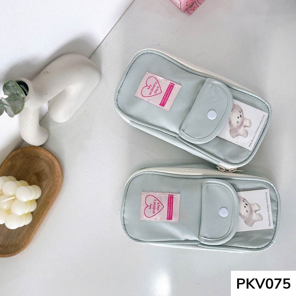 Túi đựng bút , bóp viết dung tích lớn Ulzzang cho học sinh để vừa máy tính cầm tay PKV075 gagastore