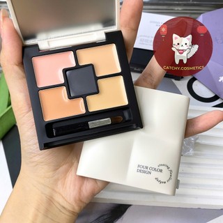 [GOGO TALES] Che Khuyết Điểm Gogo Tales 4 Ô Vỏ Trắng Đen Kèm Cọ, Moisturizing Concealer, 4.8 (GT759)