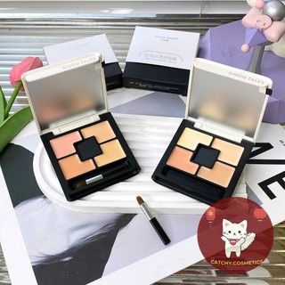 [GOGO TALES] Che Khuyết Điểm Gogo Tales 4 Ô Vỏ Trắng Đen Kèm Cọ, Moisturizing Concealer, 4.8 (GT759)
