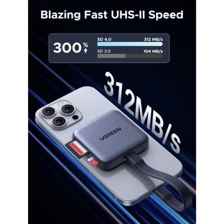 Đầu đọc thẻ USB-C từ tính 3 trong 1 Ugreen CM898 | Đọc thẻ SD4.0 – 312MB/s | Dung lượng 4TB | Bảo hành 18 tháng 1 đổi 1