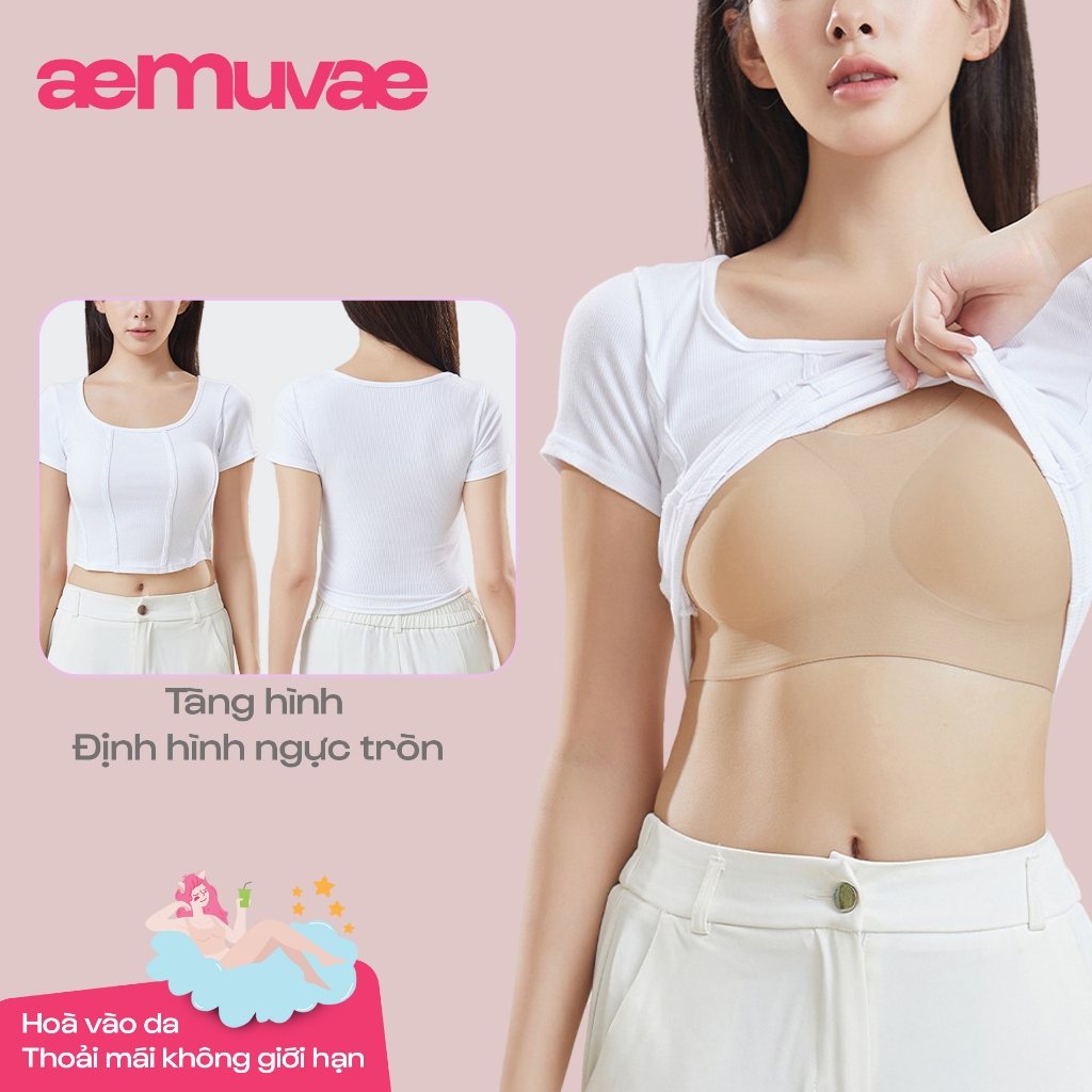 Áo bra nữ tàng hình không gọng Fruity Bra cổ U, hoà vào làn da, siêu mềm mại - Muvae (aeMuvae)