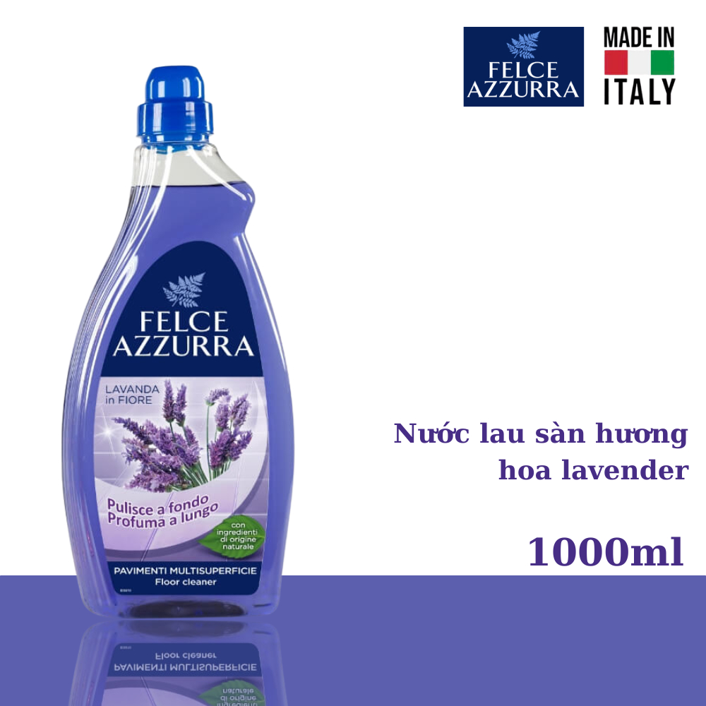 Nước lau sàn hữu cơ hương nước hóa cao cấp  Felce Azzurra - 1000ml -NK Ý