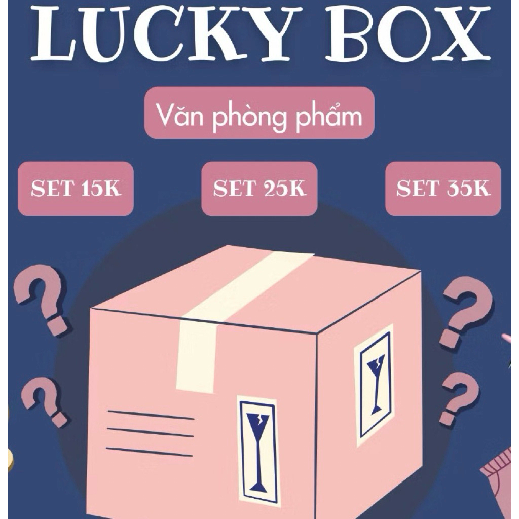 [ Luckybox ] Hộp quà may mắn văn phòng phẩm set 15k-25k-35k Lucky box ...