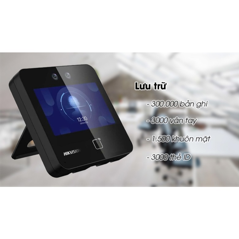 Máy chấm công khuôn mặt + vân tay + Thẻ Mifare  HIKVISION DS-K1T343MFWX