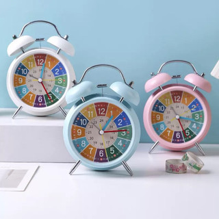 Đồng hồ báo thức để bàn chạy pin hai vỏ kim loại ĐH001