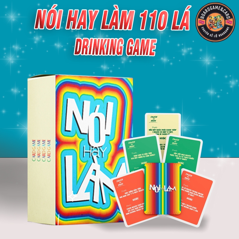 Bộ bài lói hay lèm drinkinggame truth or dare việt hoá thách hay thật cho nhóm bạn combo kèm hộp