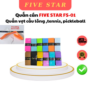Quấn Cán fivestar FS-01 quấn cán vợt pickleball cầu lông tennis cần câu cá êm mềm bám dính thấm hút