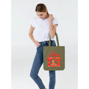Túi Tote vải Canvas xanh matcha in hình Việt Nam - túi vải xanh lá CÓ KHÓA KÉO thời trang đựng đồ du lịch đi học tuie05
