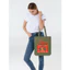 Túi Tote vải Canvas xanh matcha in hình Việt Nam - túi vải xanh lá CÓ KHÓA KÉO thời trang đựng đồ du lịch đi học tuie05