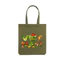 Túi Tote vải Canvas xanh matcha in hình Việt Nam - túi vải xanh lá CÓ KHÓA KÉO thời trang đựng đồ du lịch đi học tuie05