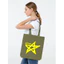Túi Tote vải Canvas màu xanh sao vàng - cờ VIỆT NAM túi vải xanh lá CÓ KHÓA KÉO thời trang DU LỊCH đựng đồ tuie02