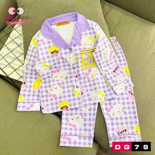 Sét đồ thun lạnh tay dài mặc ngủ bé gái in 3D tiểu thư xinh xăn dễ thương cho bé từ 10 đến 40kg