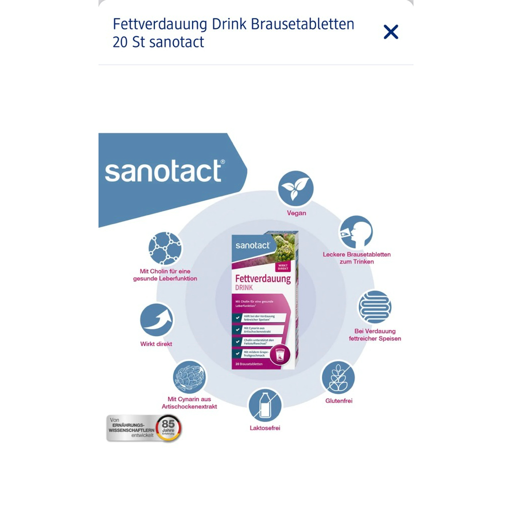 { NỘI ĐỊA ĐỨC 🇩🇪}{MẪU MỚI}VIÊN SỦI THẢI ĐỘC GAN, GIẢM MỠ MÁU SANOTACT- Lọ 20v
