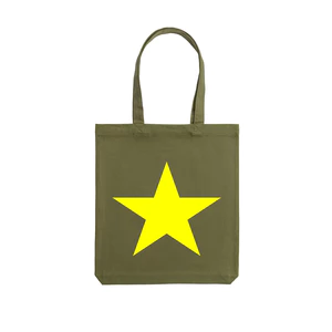 Túi Tote vải Canvas màu xanh sao vàng - cờ VIỆT NAM túi vải xanh lá CÓ KHÓA KÉO thời trang DU LỊCH đựng đồ tuie02
