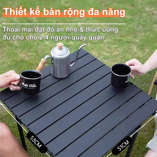 Bàn cắm trại gấp, du lịch cắm trại ngoài trời, bàn gấp làm bằng hợp kim carbon, sơn tĩnh điện