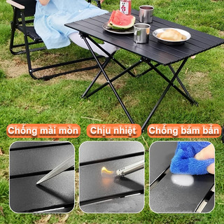 Bàn cắm trại gấp, du lịch cắm trại ngoài trời, bàn gấp làm bằng hợp kim carbon, sơn tĩnh điện