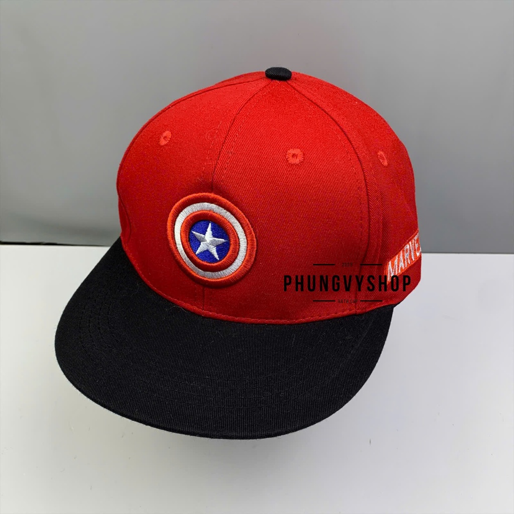Bé 3-7 TUỔI/ Mũ lưỡi trai hiphop snapback trẻ em trai gái phungvyshop- Nón / Kết trung Siêu nhân NGOISAOMARVEL /