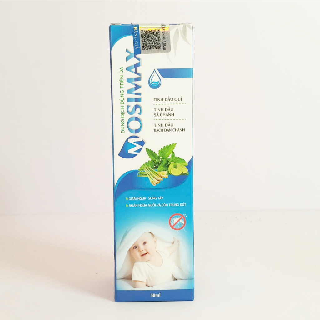 Xịt thảo dược chống muỗi MOSIMAX, giúp dịu da, mát da khi mẩn ngứa, sưng tây, muỗi đốt