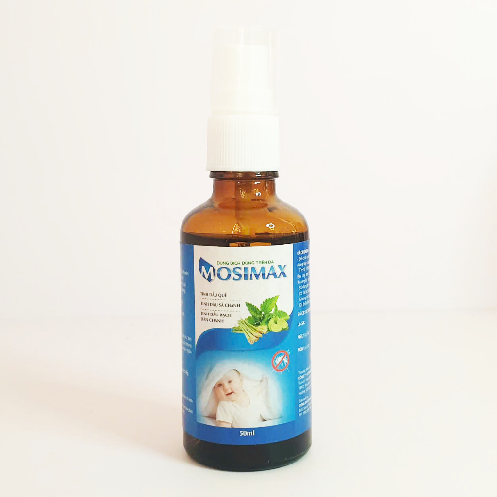 Xịt thảo dược chống muỗi MOSIMAX, giúp dịu da, mát da khi mẩn ngứa, sưng tây, muỗi đốt