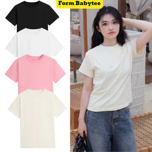 Áo Thun Trơn Ôm Body Cotton 250GSM BABYTEE Oversize Co Giãn Premium full color Cổ Tròn Nam Nữ