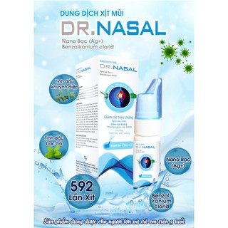 [✨CHÍNH HÃNG KÈM QUÀ] Dung Dịch Xịt Mũi Dr Nasal Kháng Khuẩn Nano Bạc Hỗ Trợ Nghẹt Mũi Cho Người Lớn 70ml
