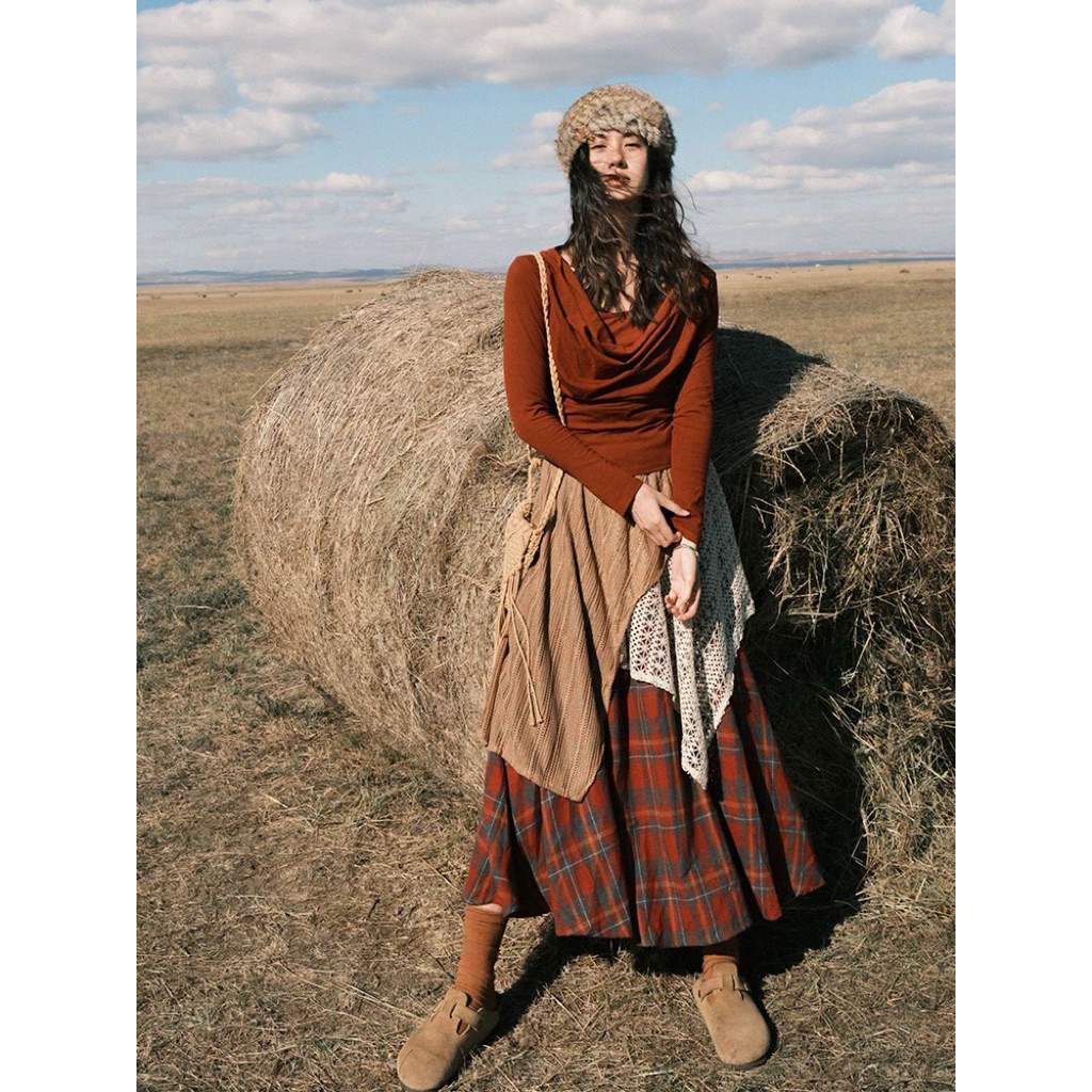 Chân Váy Dạ Vintage Style Bohemian Năm 2025