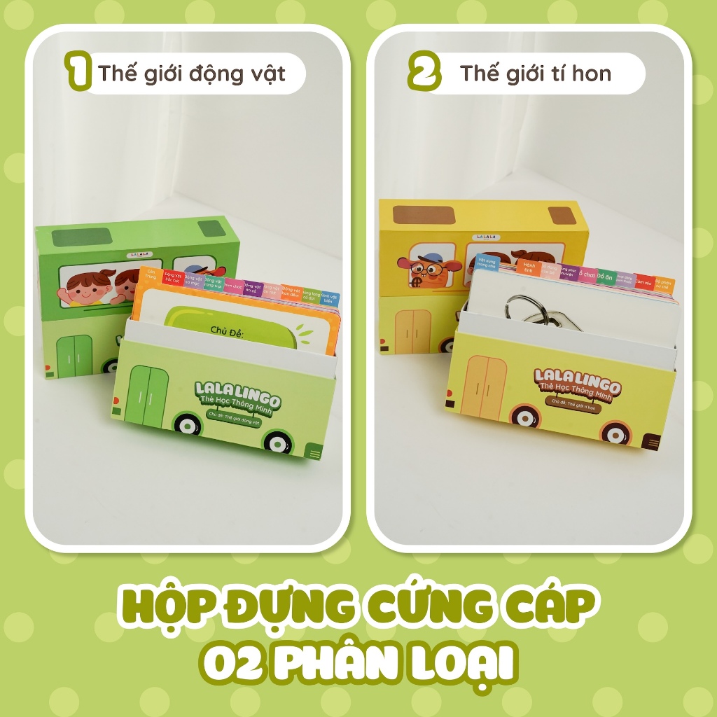 Thẻ học thông minh cho bé LalaLingo thẻ Flashcard song ngữ Anh Việt giáo dục sớm Lalala baby