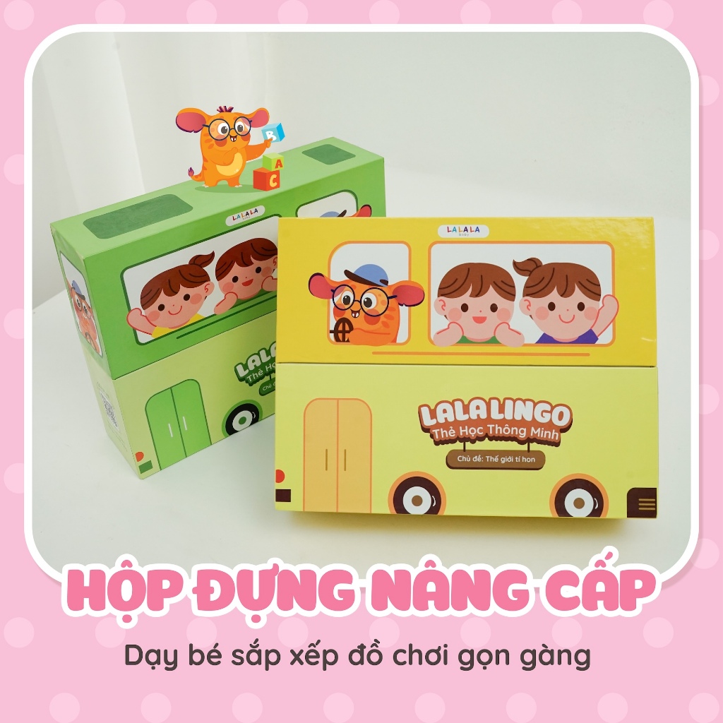 Thẻ học thông minh cho bé LalaLingo thẻ Flashcard song ngữ Anh Việt giáo dục sớm Lalala baby