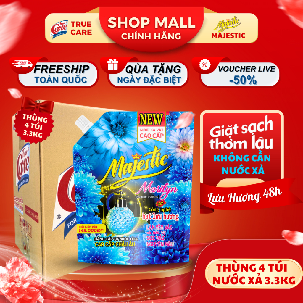Thùng Nước Xả Vải True Care Majestic (1.15Kg - 3.3Kg)