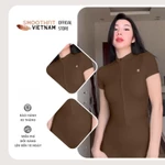Bộ Jumpsuit Gym Nữ Dài - Chất Liệu Spandex Cao Cấp SmoothFitVN J 8305 Co Dãn 4 Chiều - Gym, Yoga, Pilates, Pickleball — ảnh 3