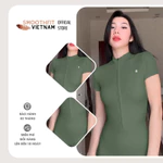 Bộ Jumpsuit Gym Nữ Dài - Chất Liệu Spandex Cao Cấp SmoothFitVN J 8305 Co Dãn 4 Chiều - Gym, Yoga, Pilates, Pickleball — ảnh 4