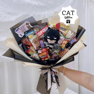 Bó Hoa Bánh Kẹo Siêu Anh Hùng – Batman / Captain America/ Spiderman , quà tặng bánh kẹo, bó hoa bánh kẹo tặng bé trai