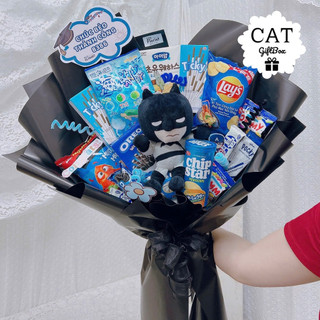 Bó Hoa Bánh Kẹo Siêu Anh Hùng – Batman / Captain America/ Spiderman , quà tặng bánh kẹo, bó hoa bánh kẹo tặng bé trai
