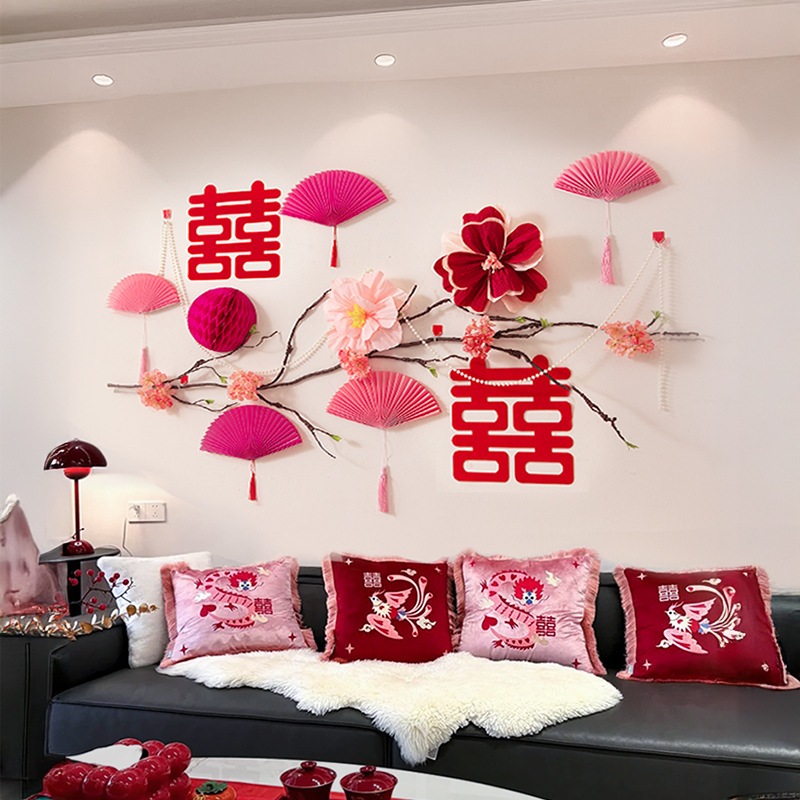 Set trang trí đám cưới mix cành lá phụ kiện - Kem Shop K109