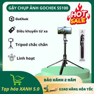 Gậy Chụp Ảnh Tripod/Selfi Gochek SS100 Kết Nối Bluetooh Điện Thoại, Livestream Đa Năng BH 2 Năm