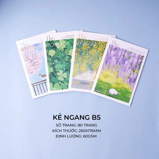 Vở Kẻ Ngang Có Chấm 80/120 Trang, Tập Học Sinh B5 Bìa The Moment Cán Vân Cán Mờ Chống Nước Vở Viết 0204 / 0203