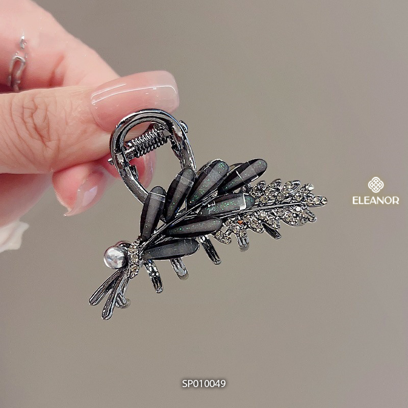 Kẹp tóc nữ Eleanor Accessories hình lúa mạch đính đá kẹp tóc càng cua nửa đầu phụ kiện tóc 10049