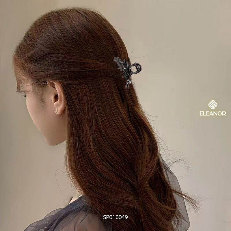 Kẹp tóc nữ Eleanor Accessories hình lúa mạch đính đá kẹp tóc càng cua nửa đầu phụ kiện tóc 10049